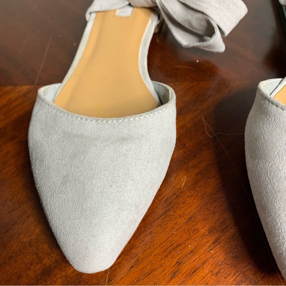 Forever 21 Faux Suede Pointy Ankle Wrap Flats - Picture 3 of 9